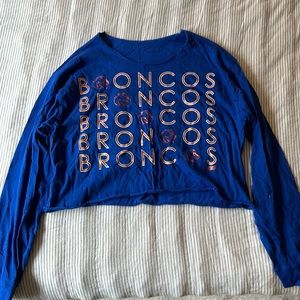 VS Boise state cropped long sleeve